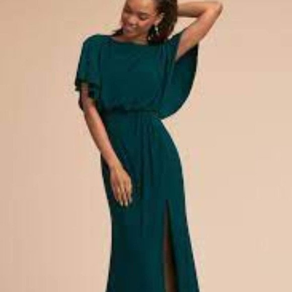 BHLDN Dresses Bhldn Emerald Green Lena Bridesmaid Dress Poshmark
